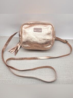 Moscardini Firenze / Rose Gold Leather Crossbody Mini Bag - Italy